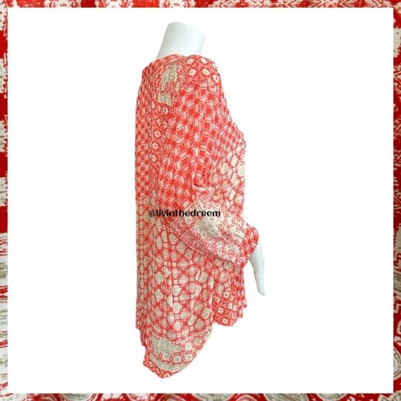 #T139 John Eshaya JET Long Sleeve Printed 3/4 Sleeve Shirt $149 - Picture 7 of 10